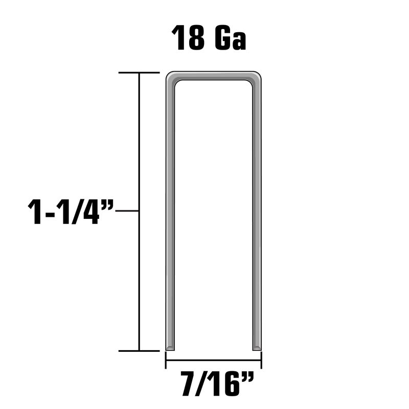 Metabo HPT 31105SHPT 18 Ga Galvanized Cap Staples 7/16" Crown 1-1/4" x 18Ga EG Staple & Plastic Cap | 2000 Count - Image 2